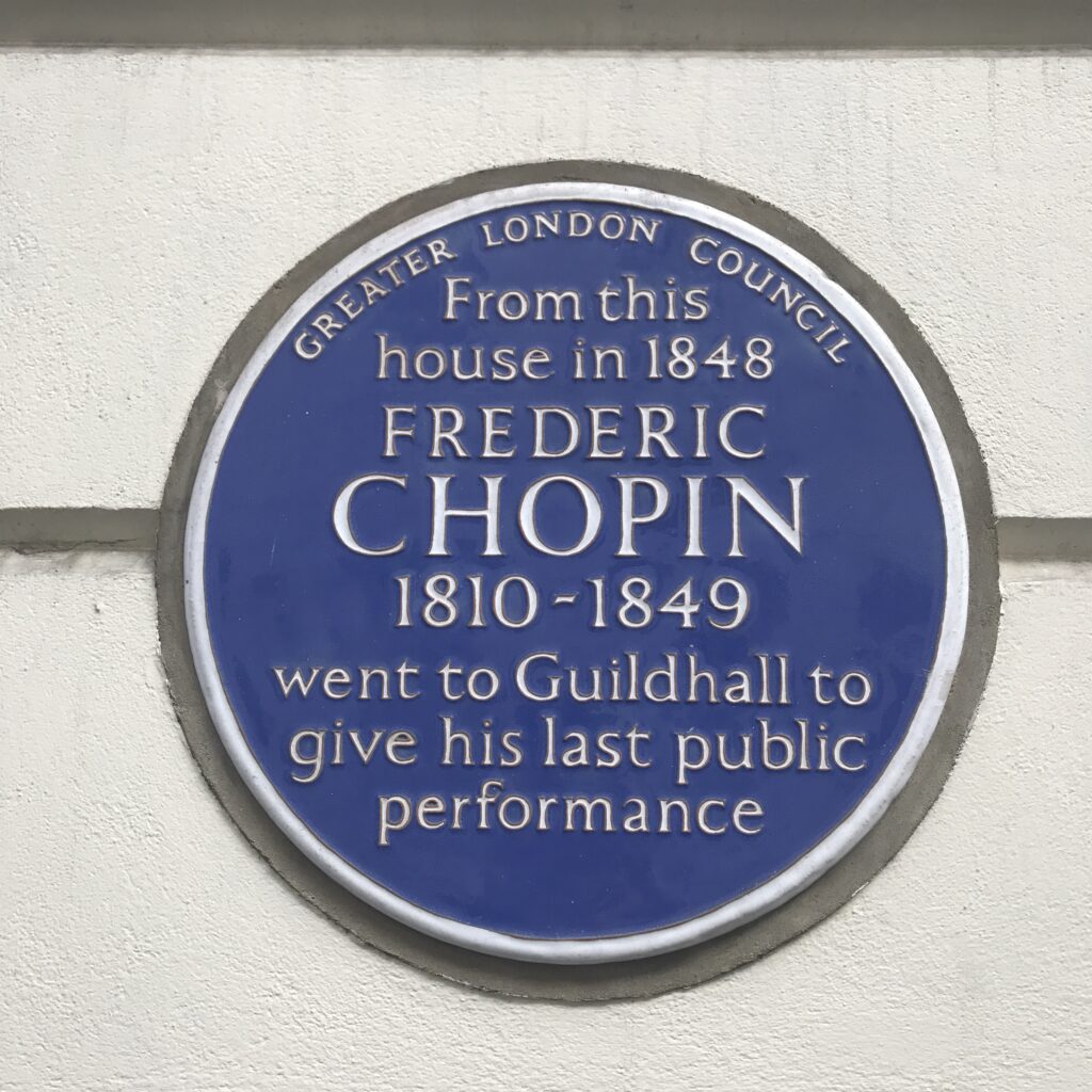 blue plaque to frederic chopin