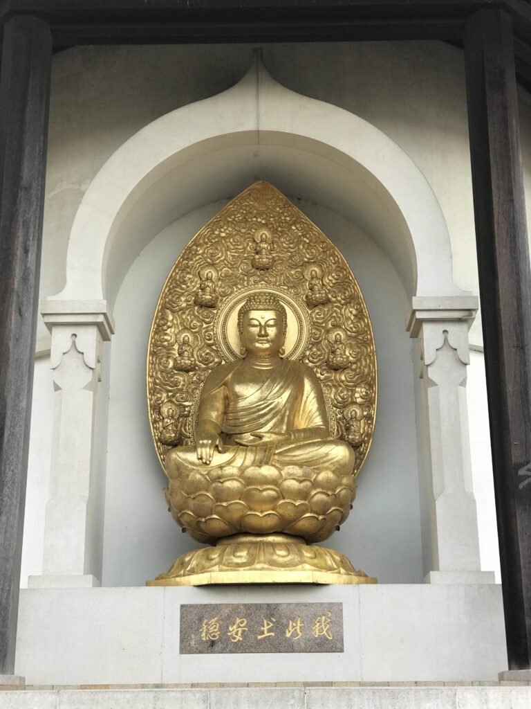 buddha at london peace pagoda battersea park