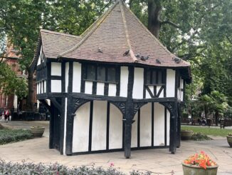 soho square black and white half timbered hut