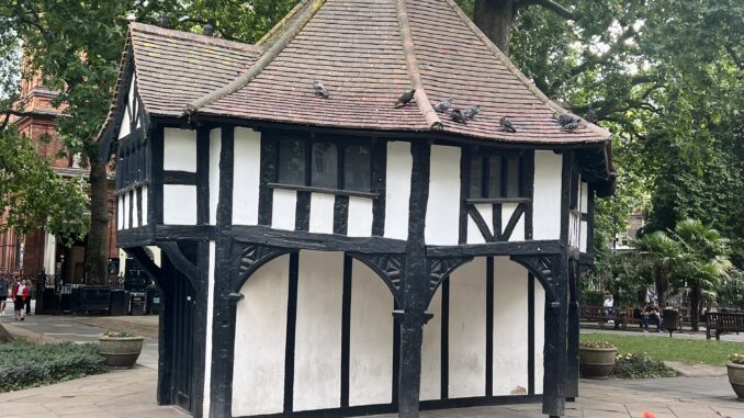 soho square black and white half timbered hut