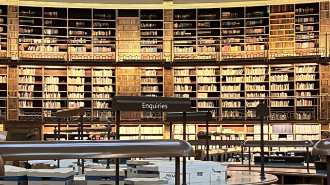 inside the old reading room of the british library