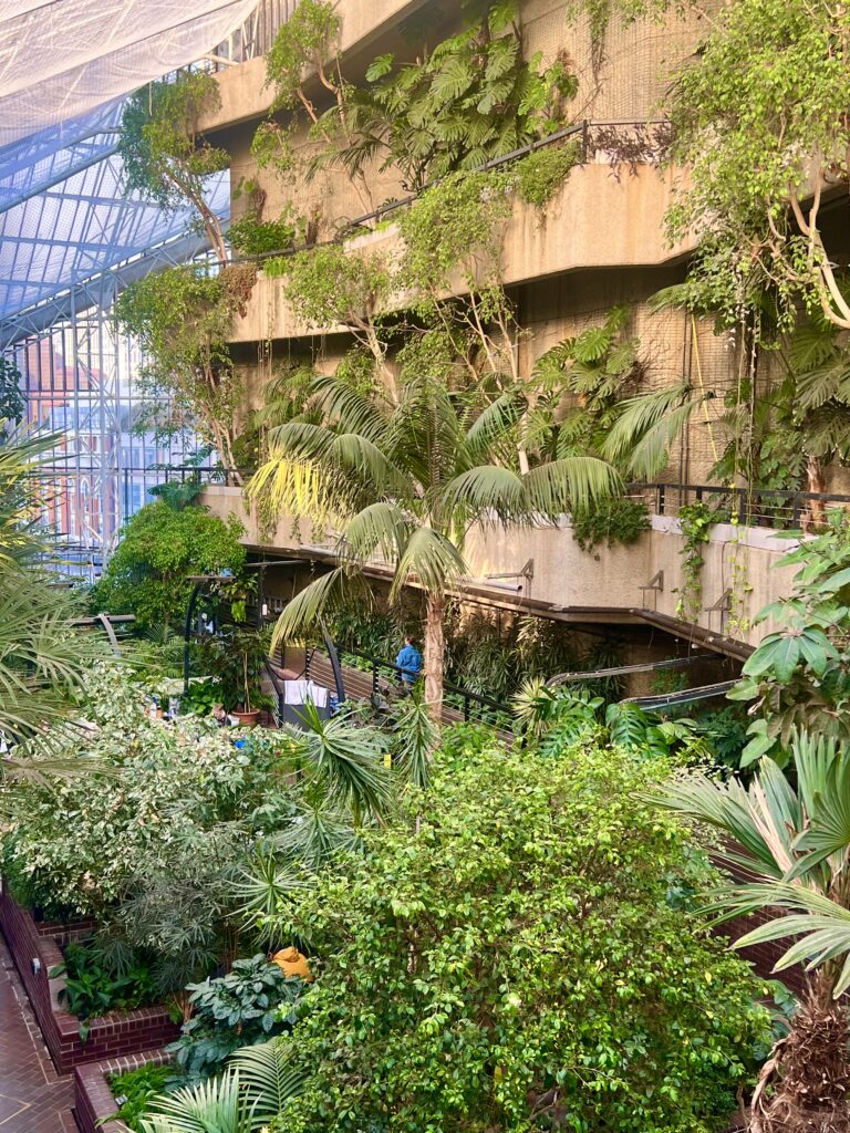 image inside the barbican conservatory