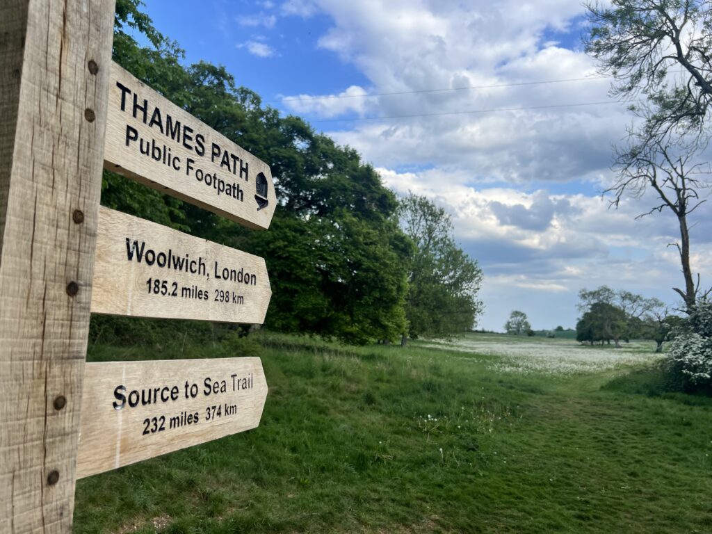 the source of the Thames in May 2025